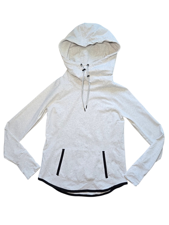 Athleta Tops - Athleta Cream Pullover Hoodie with Black Trim